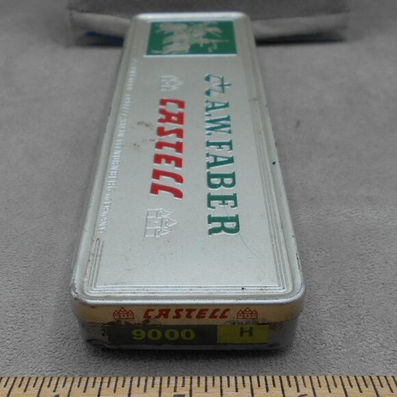 Vintage AW Faber Castell 2H No  9000 Pencils in Tin Drafting Nurnberg Germany - Picture 9 of 10